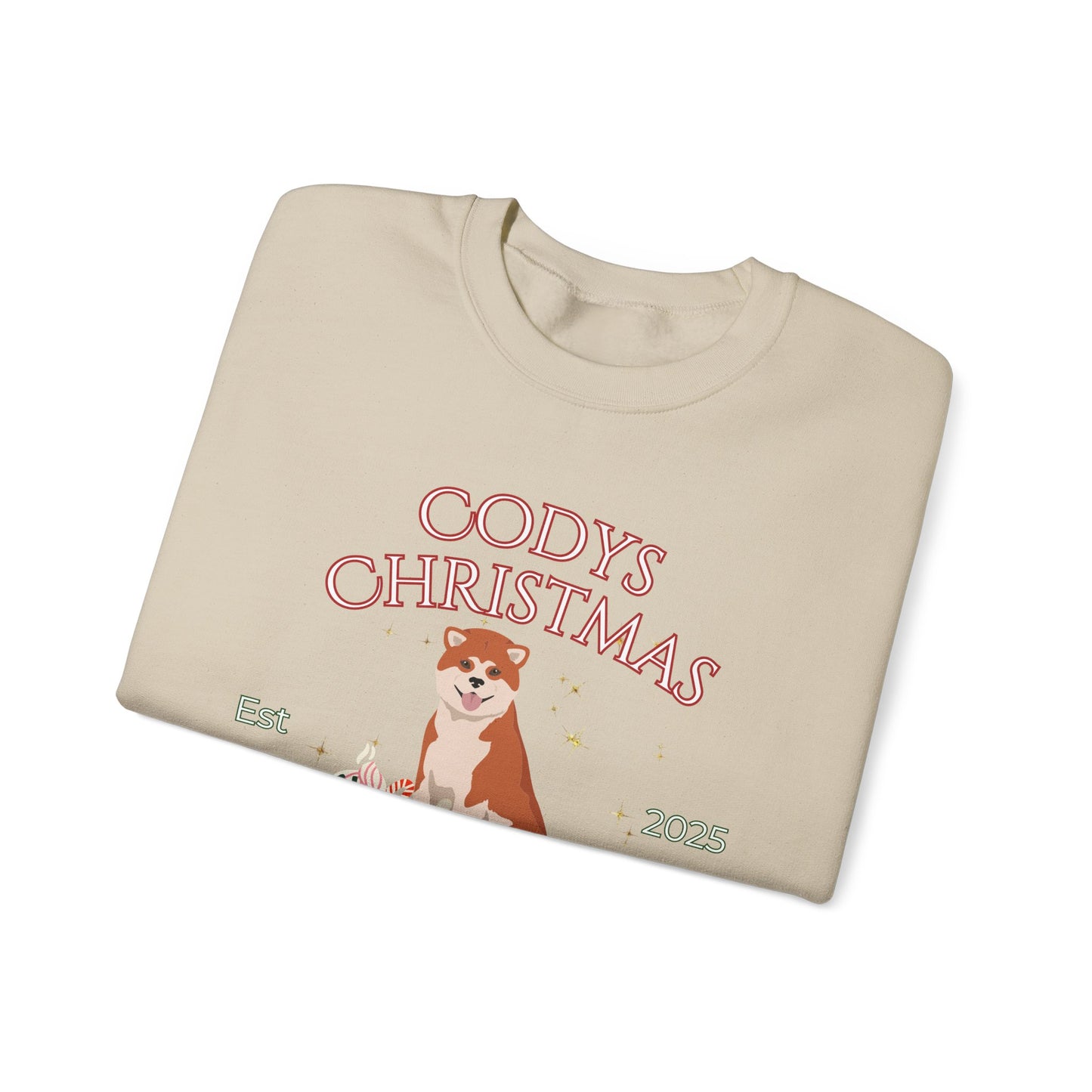 Japanese Akita Dog Christmas Social Club Unisex Heavy Blend Crewneck Sweatshirt Custom Name