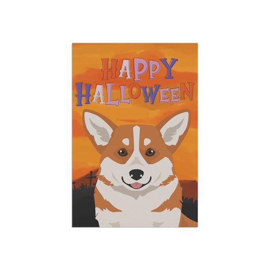 Pembroke Welsh Corgi Dog Halloween Garden Flag