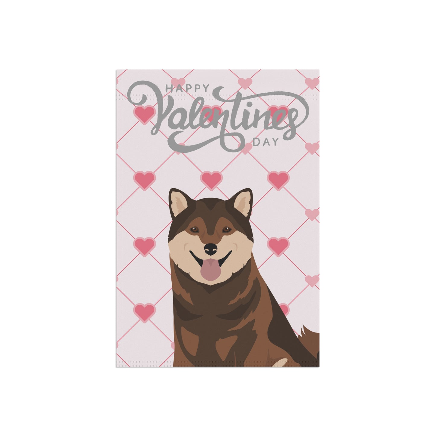 Shiba Inu Dog Valentines Day Garden Flag