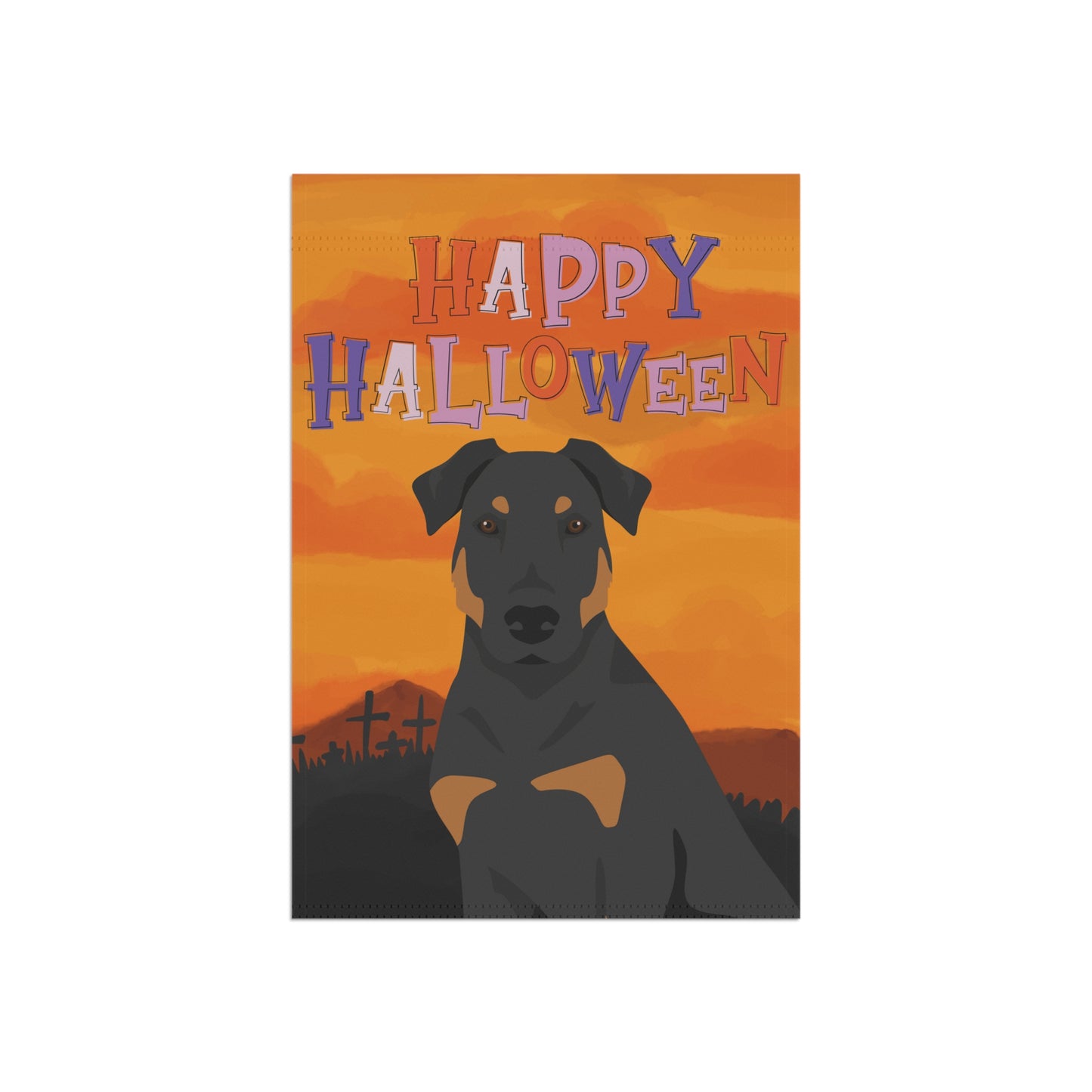 Beauceron Dog Halloween Garden Flag