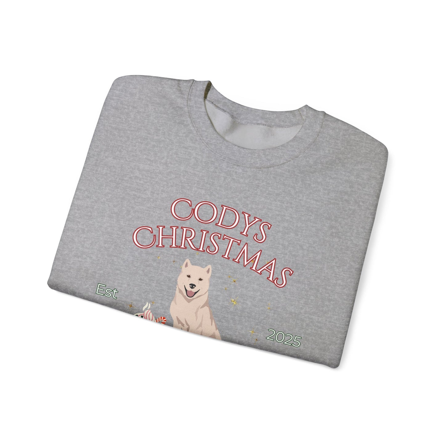 Kishu Ken Dog Christmas Social Club Unisex Heavy Blend Crewneck Sweatshirt Custom Name