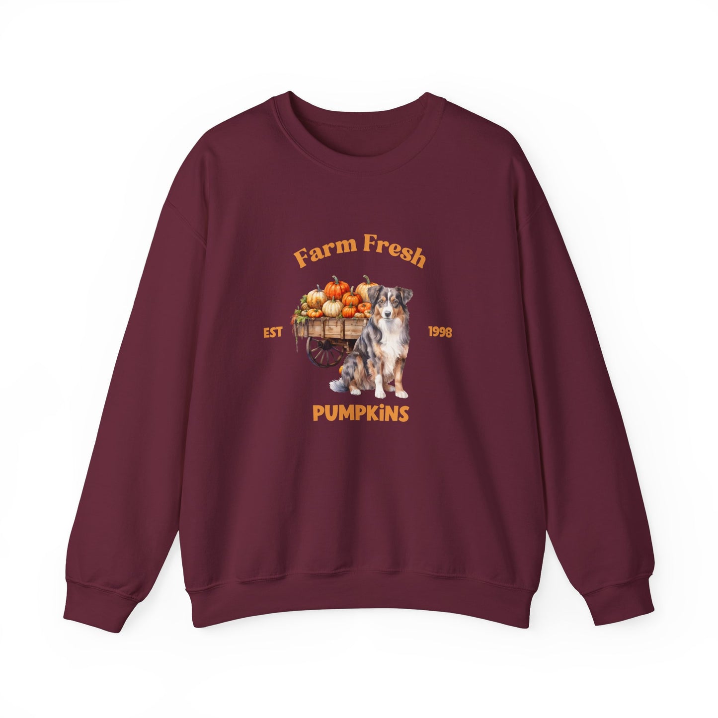 Australian Shepherd Dog Fall Unisex Heavy Blend Crewneck Sweatshirt