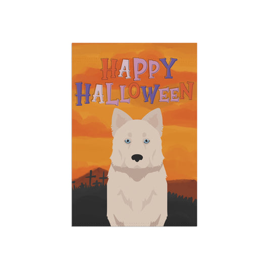 Yakutian Laika Dog Halloween Garden Flag