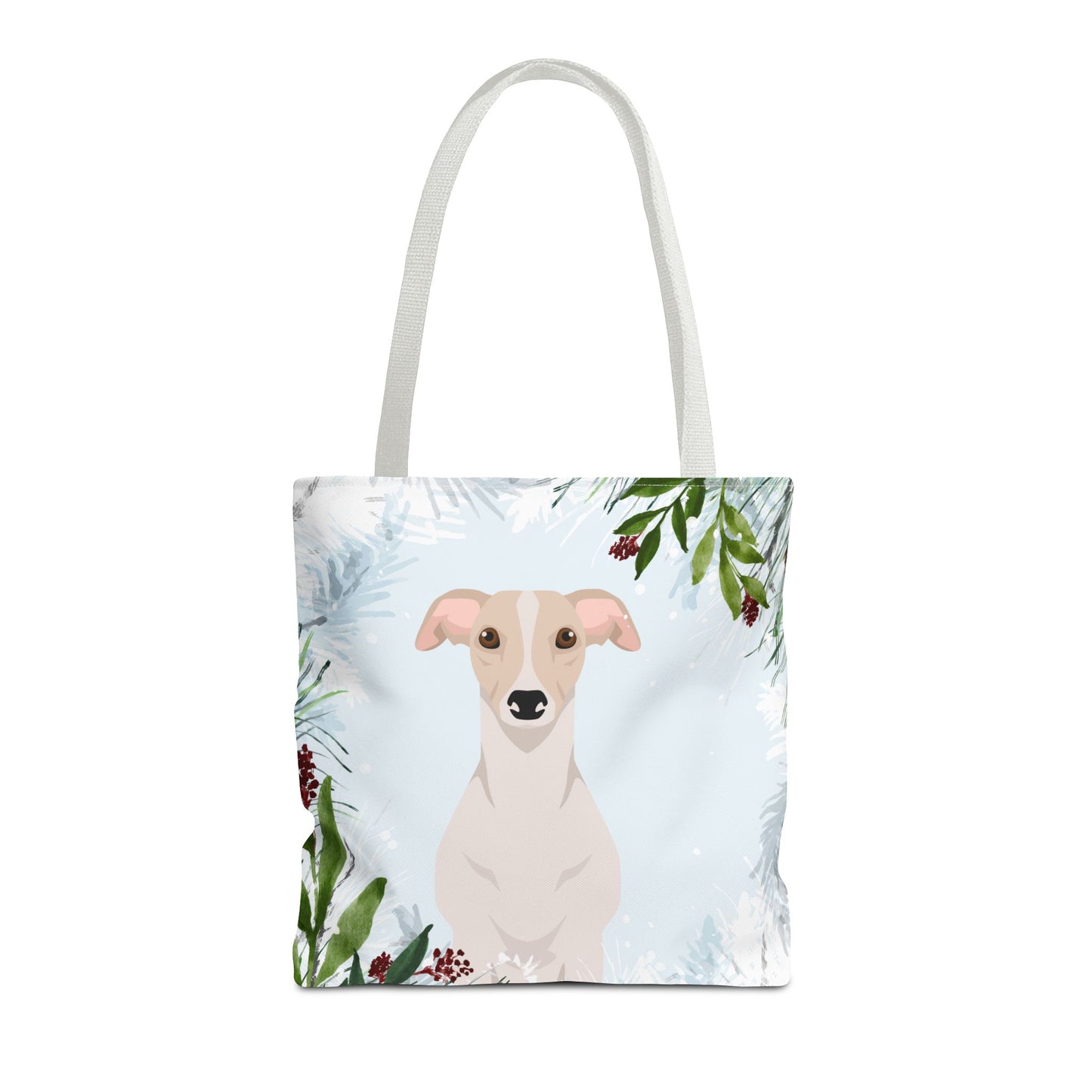 Whippet Dog Christmas Holiday Tote Bag 16x16