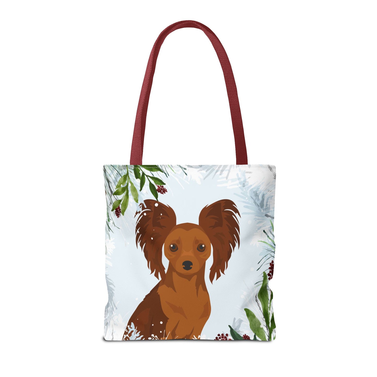 Russian Toy Terrier Dog Christmas Holiday Tote Bag 16x16