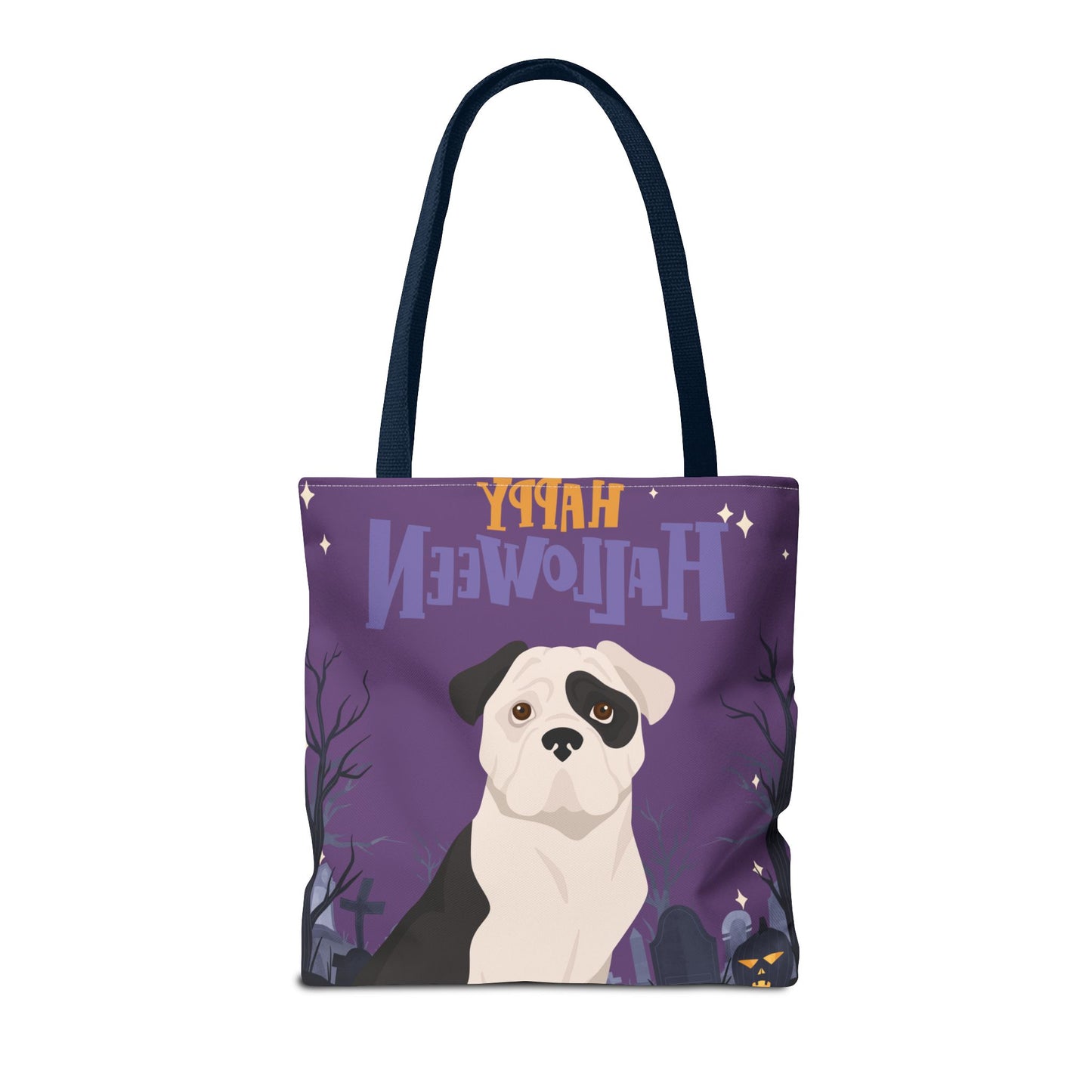 American Bulldog Dog Happy Halloween Tote Bag 16x16