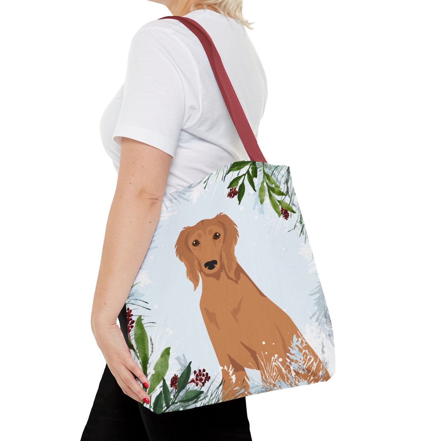 Saluki Dog Christmas Holiday Tote Bag 16x16
