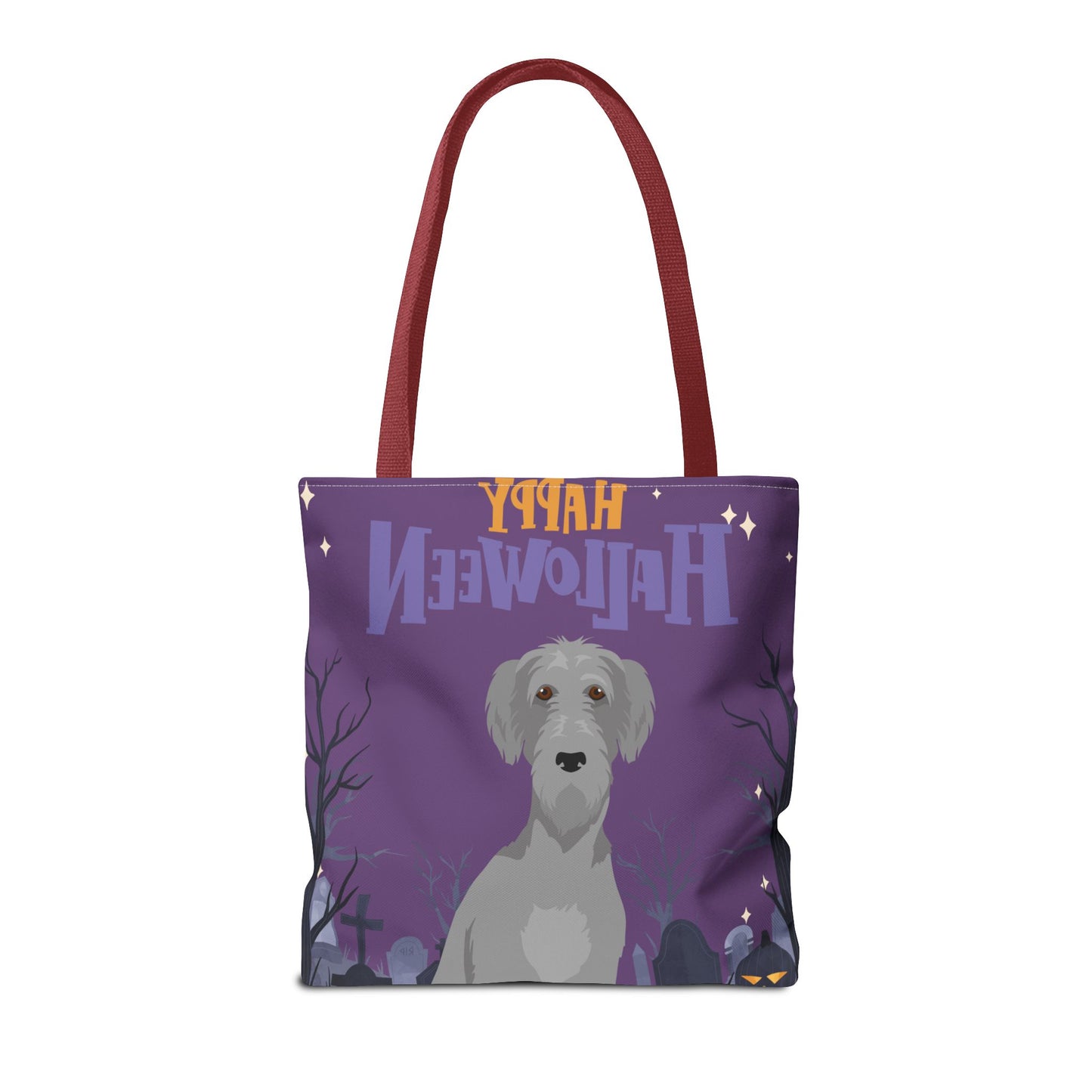 Scottish Deerhound Dog Happy Halloween Tote Bag 16x16