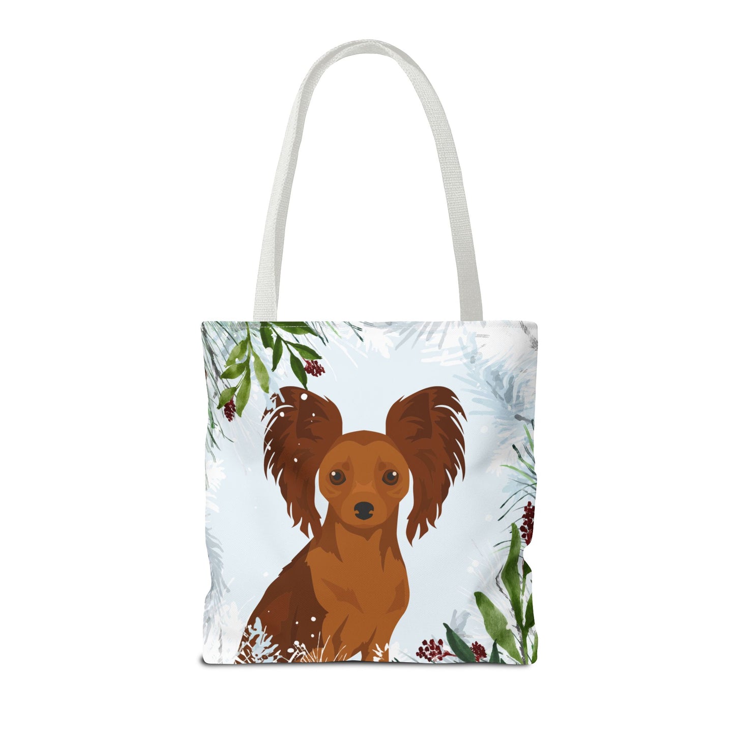 Russian Toy Terrier Dog Christmas Holiday Tote Bag 16x16