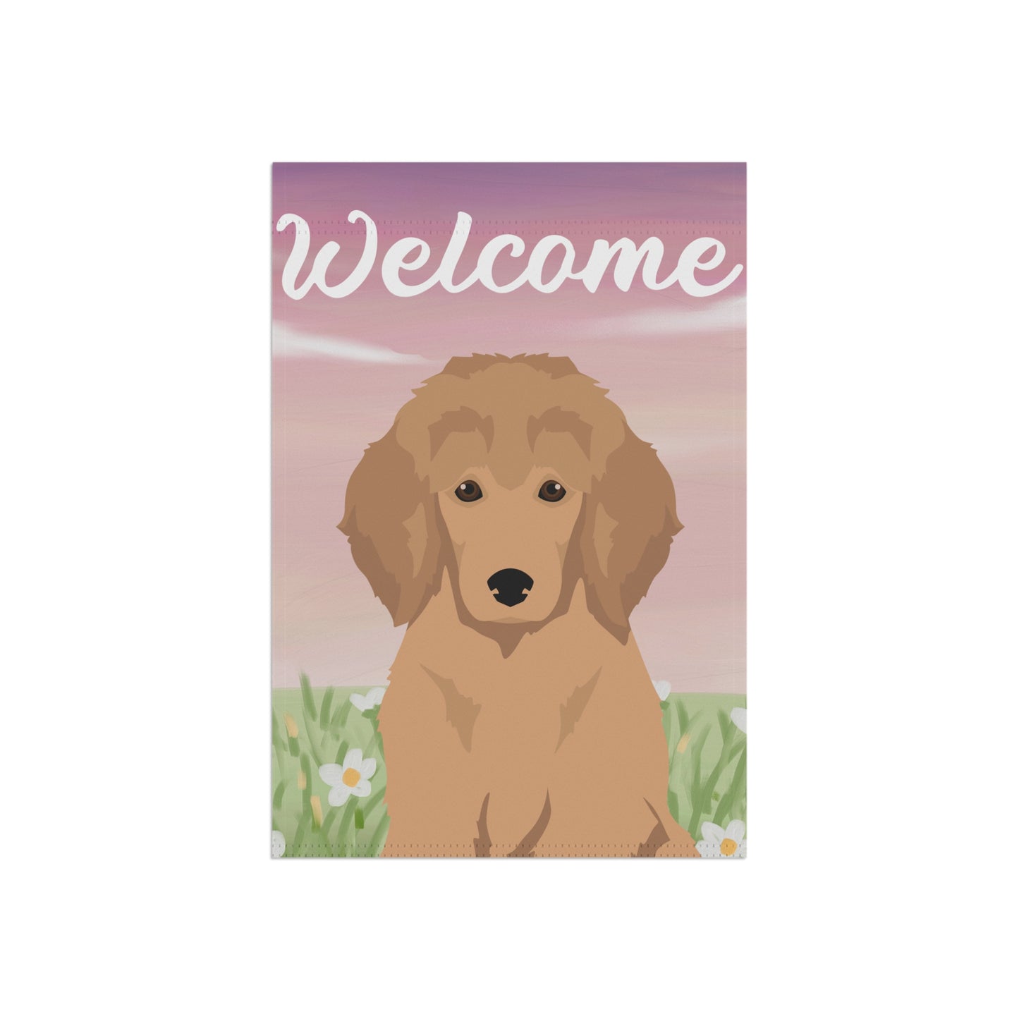 Poodle Dog Welcome Garden Flag