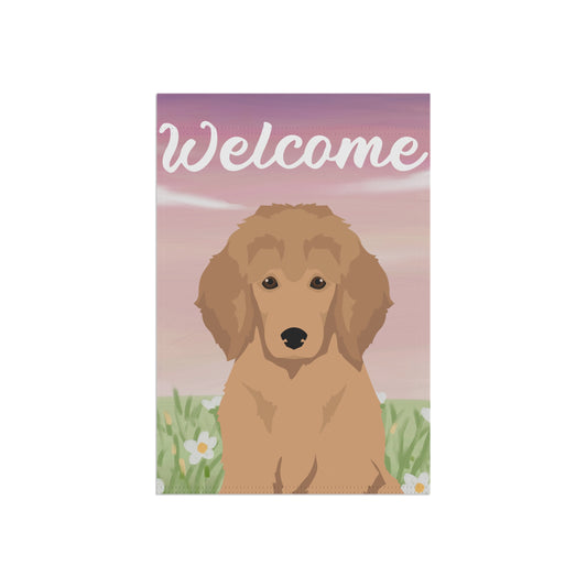 Poodle Dog Welcome Garden Flag