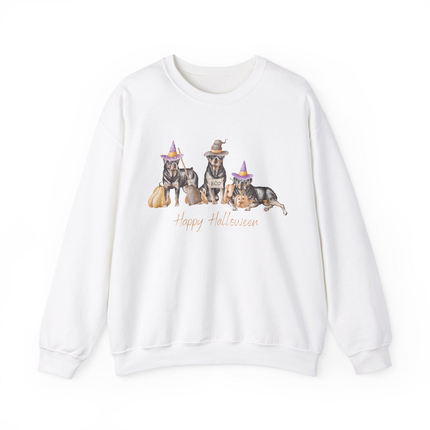 Rottweiler Dog Halloween Unisex Heavy Blend Crewneck Sweatshirt