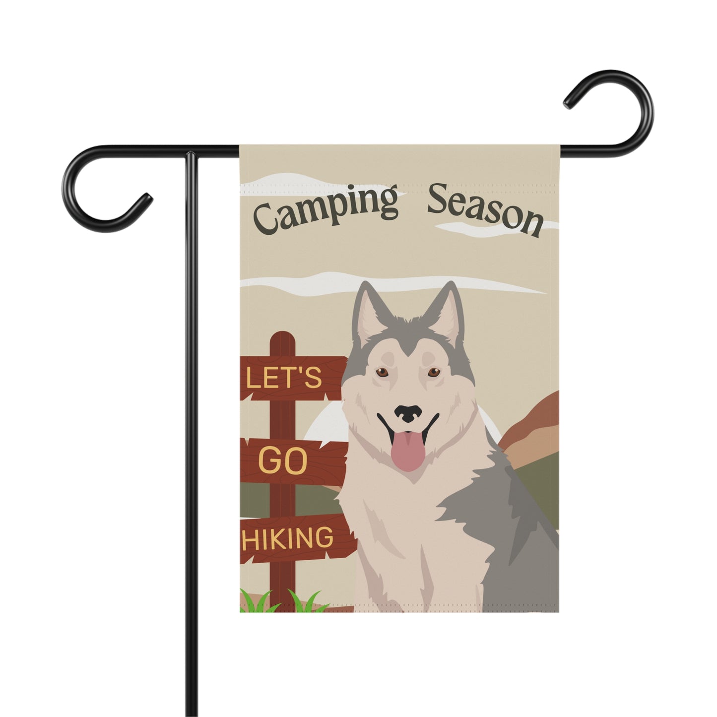Northern Inuit Dog Camping Garden Flag