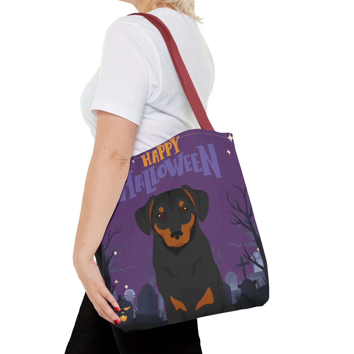 Austrian Pinscher Dog Happy Halloween Tote Bag 16x16