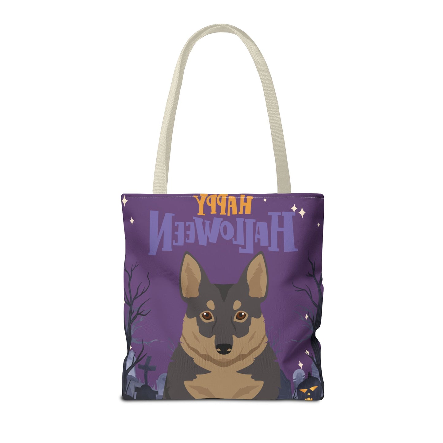 Swedish Vallhund Dog Happy Halloween Tote Bag 16x16