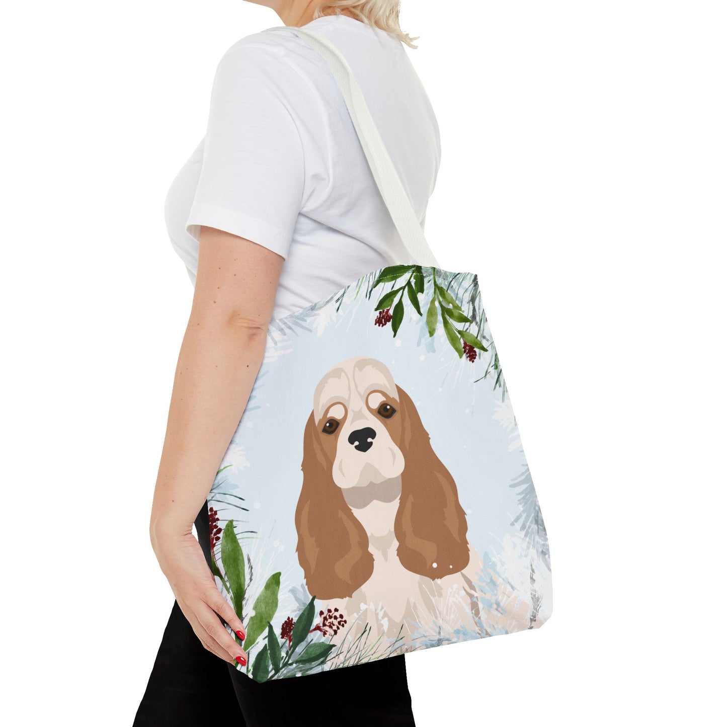 Cocker Spaniel Dog Christmas Holiday Tote Bag 16x16