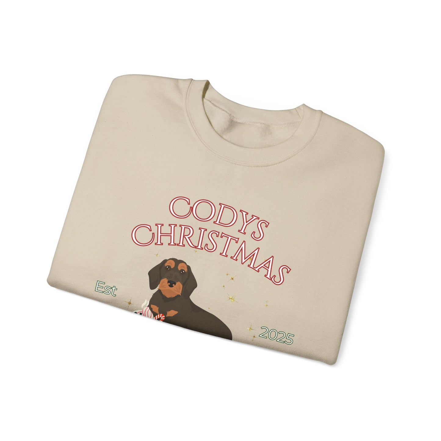 Dachshund Dog Christmas Social Club Unisex Heavy Blend Crewneck Sweatshirt Custom Name