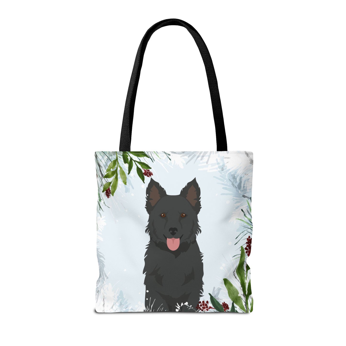 Mudi Dog Christmas Holiday Tote Bag 16x16