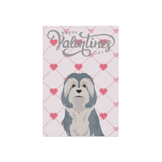 Lowchen Dog Valentines Day Garden Flag