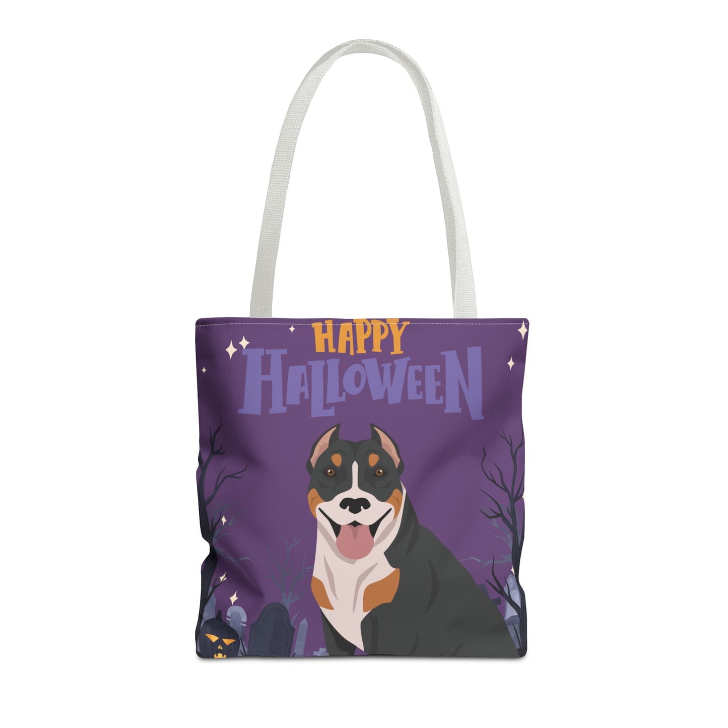 Pit Bull Dog Happy Halloween Tote Bag 16x16