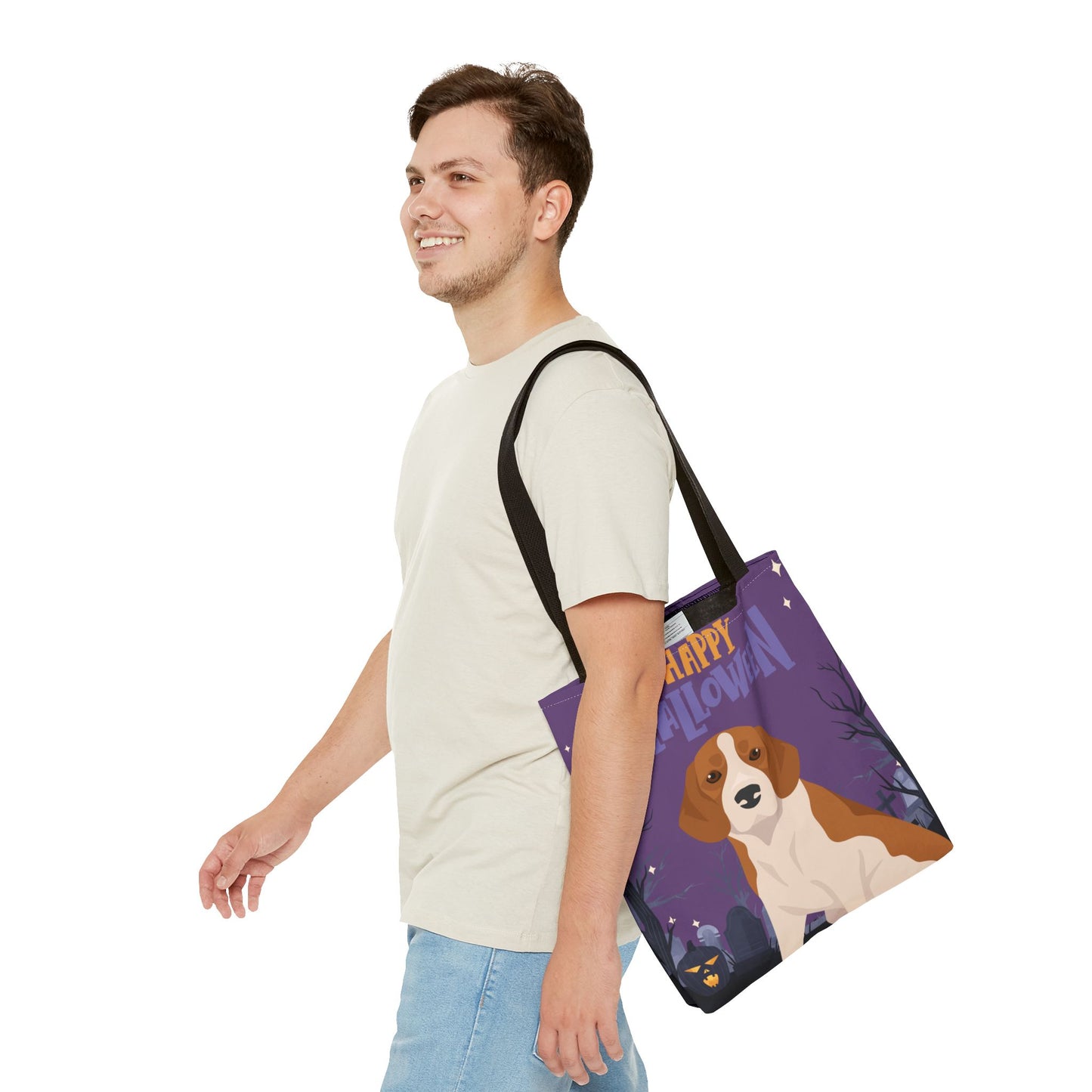 Beagle Dog Happy Halloween Tote Bag 16x16