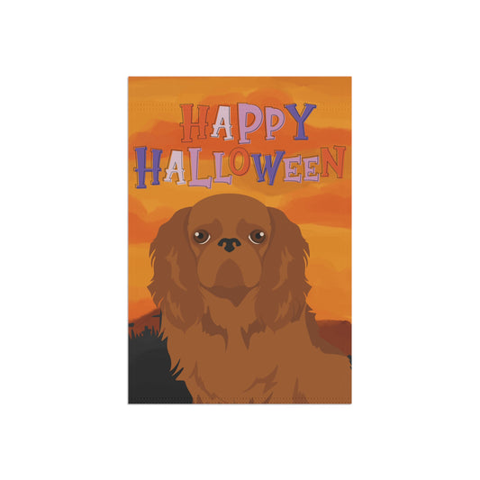 English Toy Dog Halloween Garden Flag