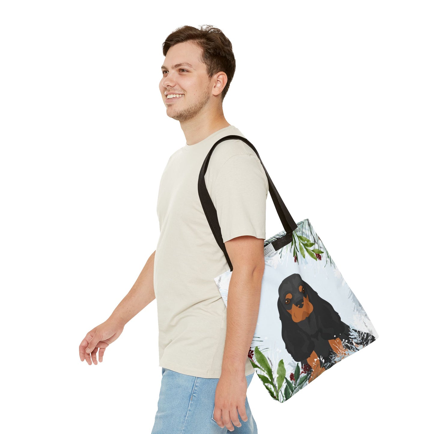 Cocker Spaniel Dog Christmas Holiday Tote Bag 16x16