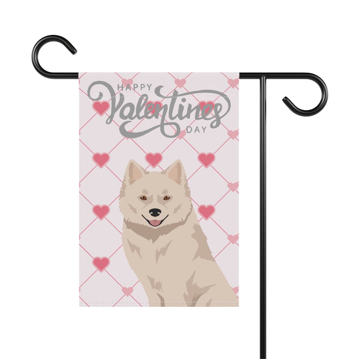 Nenets Herding Laika Dog Valentines Day Garden Flag