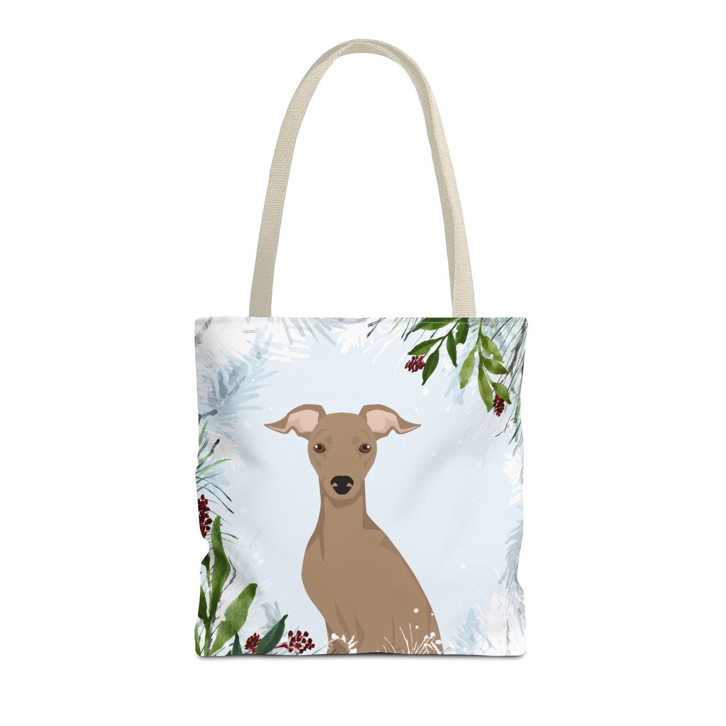 Italian Greyhound Dog Christmas Holiday Tote Bag 16x16