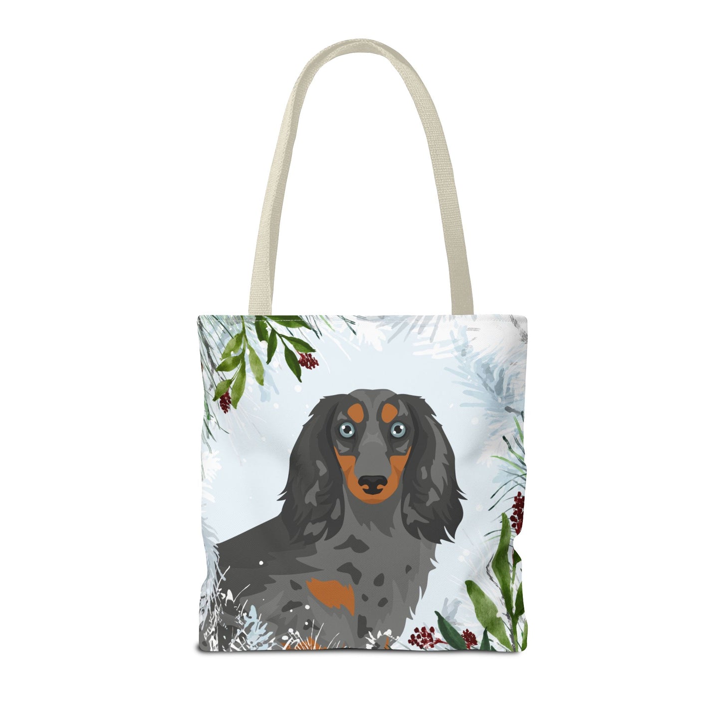 Dachshund Dog Christmas Holiday Tote Bag 16x16