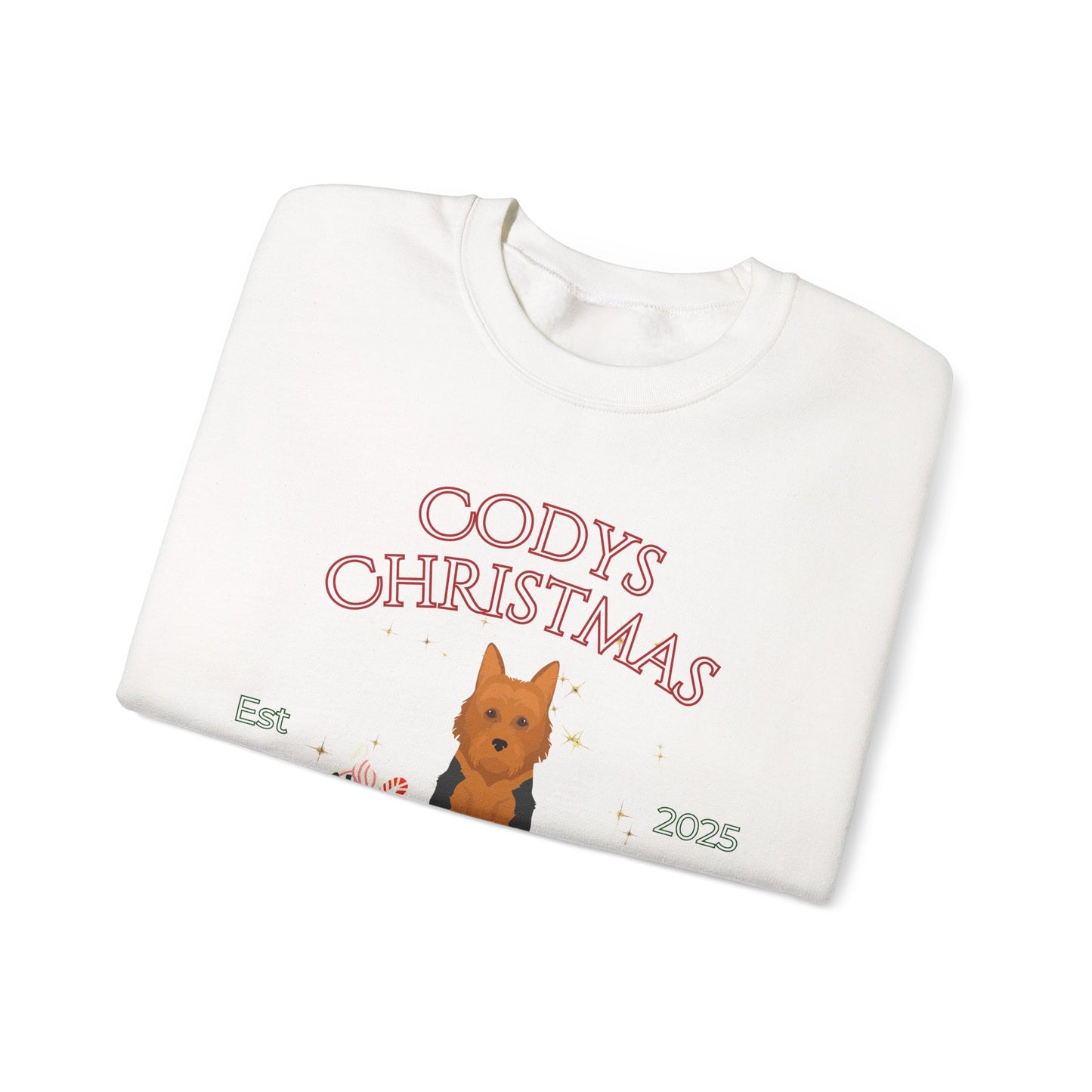 Australian Terrier Dog Dog Christmas Social Club Unisex Heavy Blend Crewneck Sweatshirt Custom Name