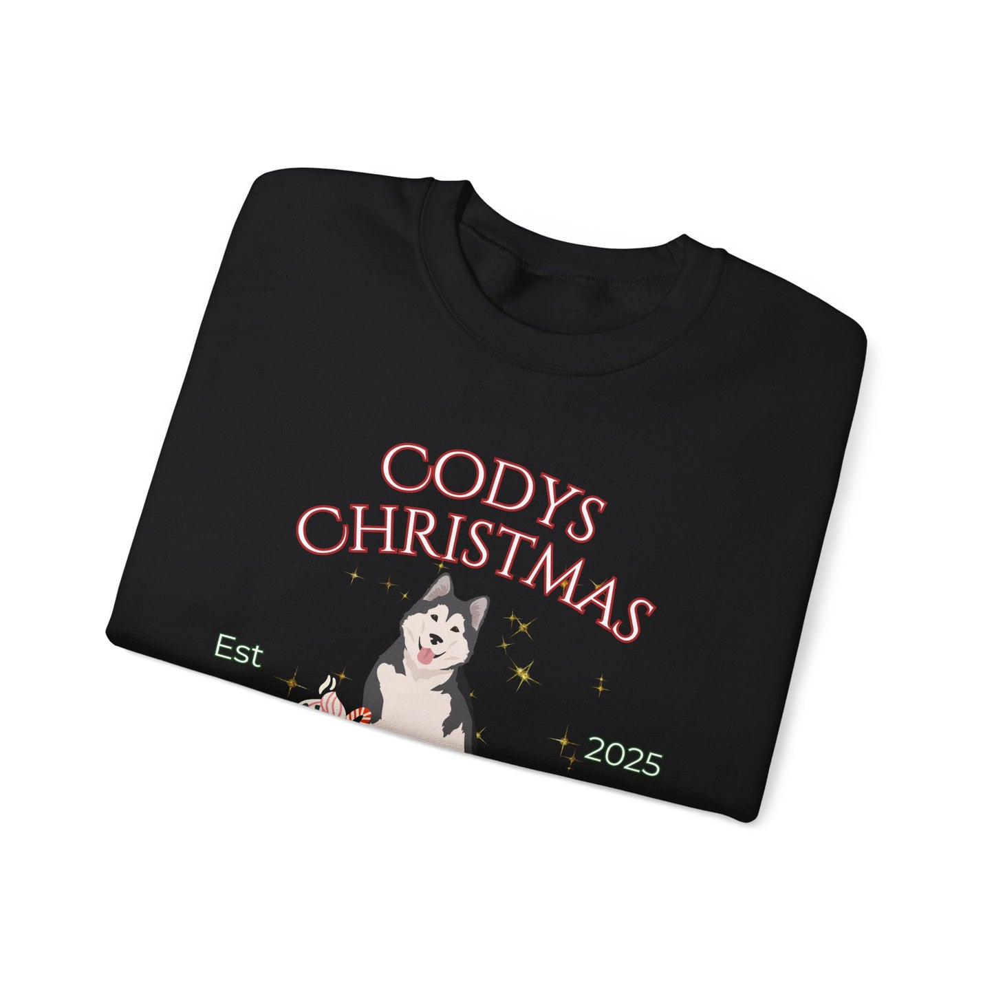 Alaskan Malamute Dog Christmas Social Club Unisex Heavy Blend Crewneck Sweatshirt Custom Name