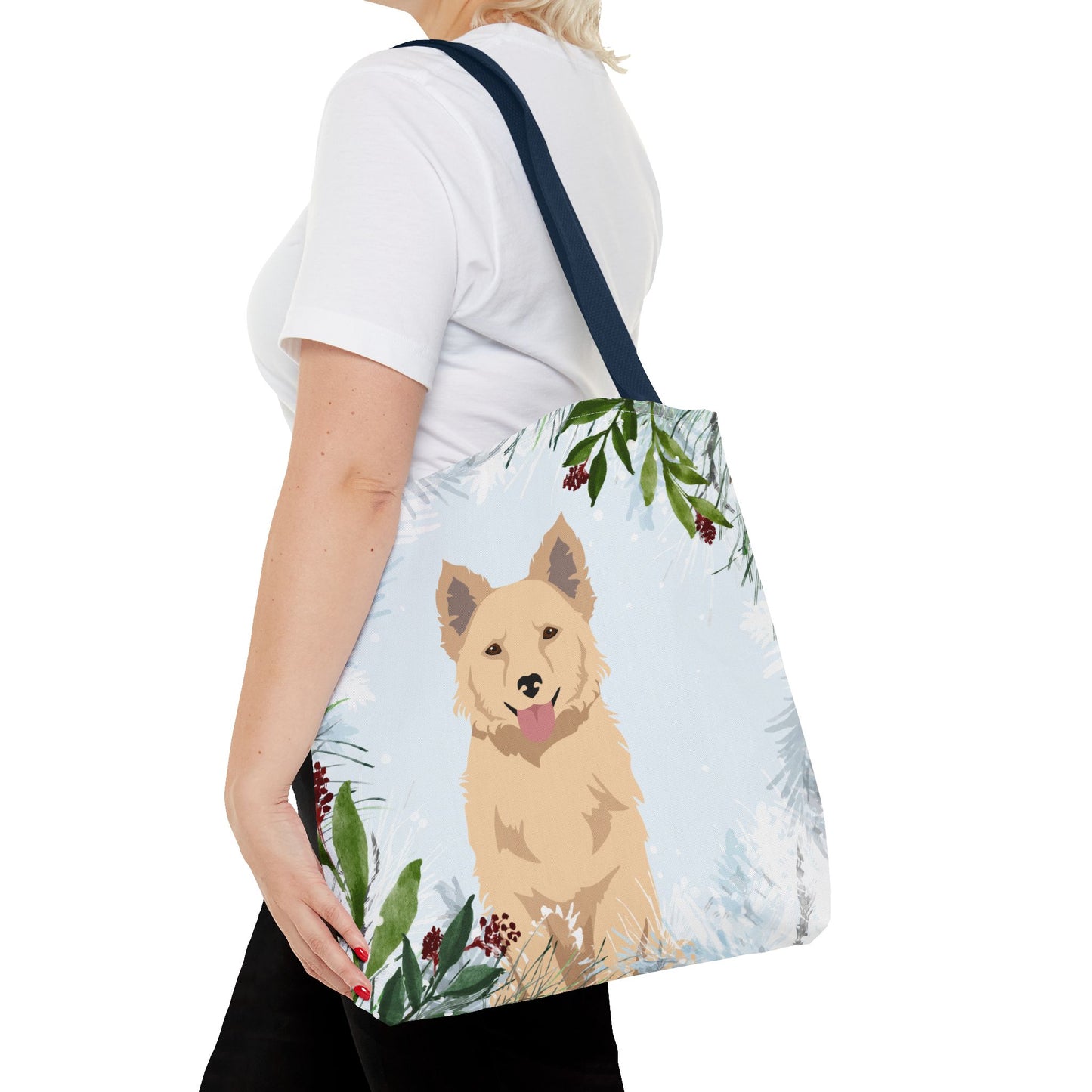 Mudi Dog Christmas Holiday Tote Bag 16x16