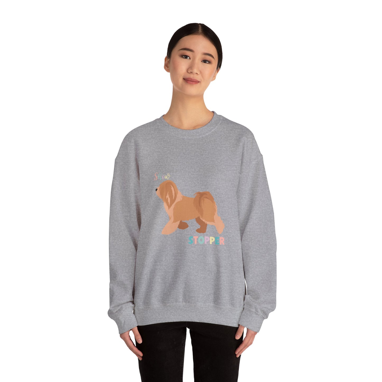 Tibetan Terrier Dog Unisex Heavy Blend Crewneck Sweatshirt