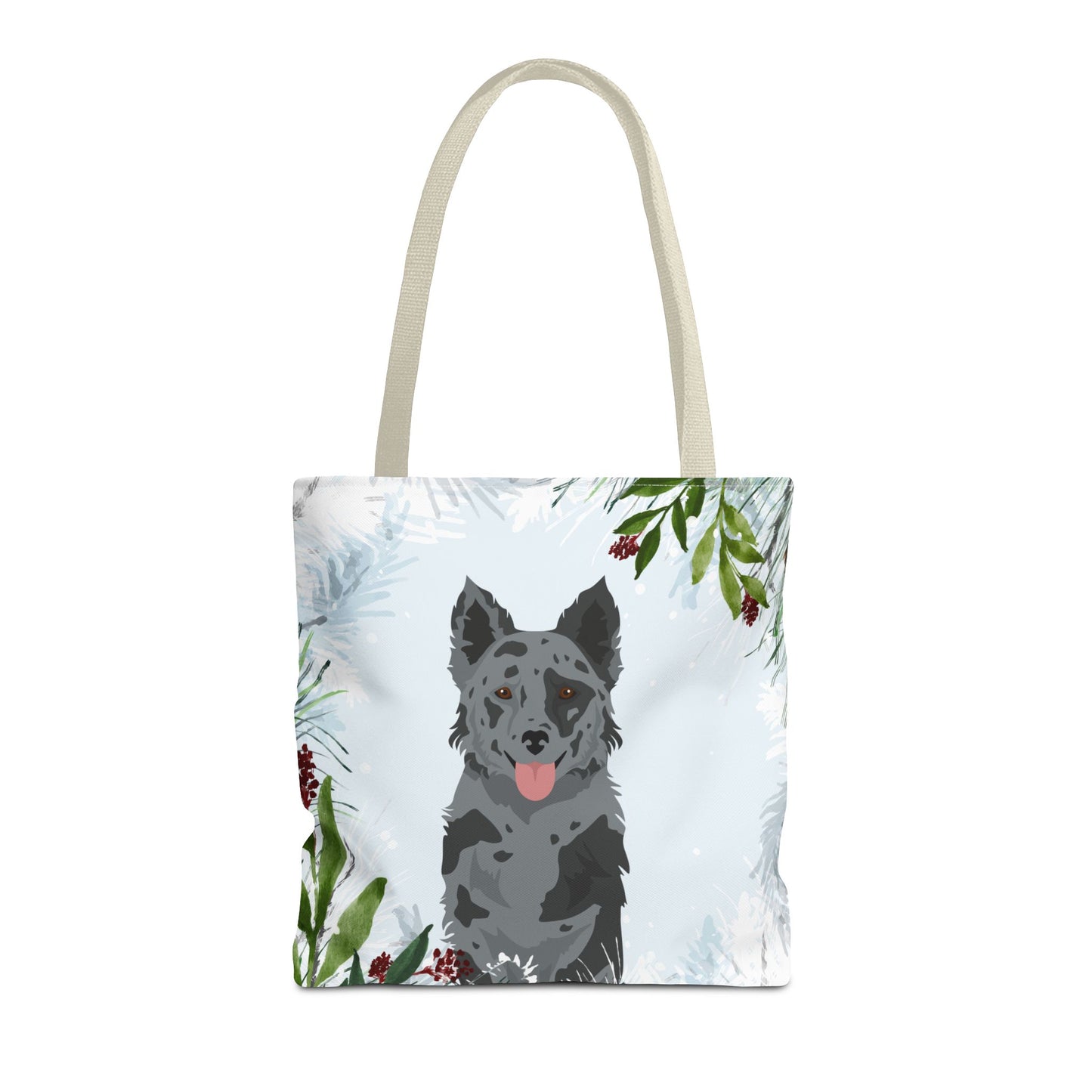 Mudi Dog Christmas Holiday Tote Bag 16x16