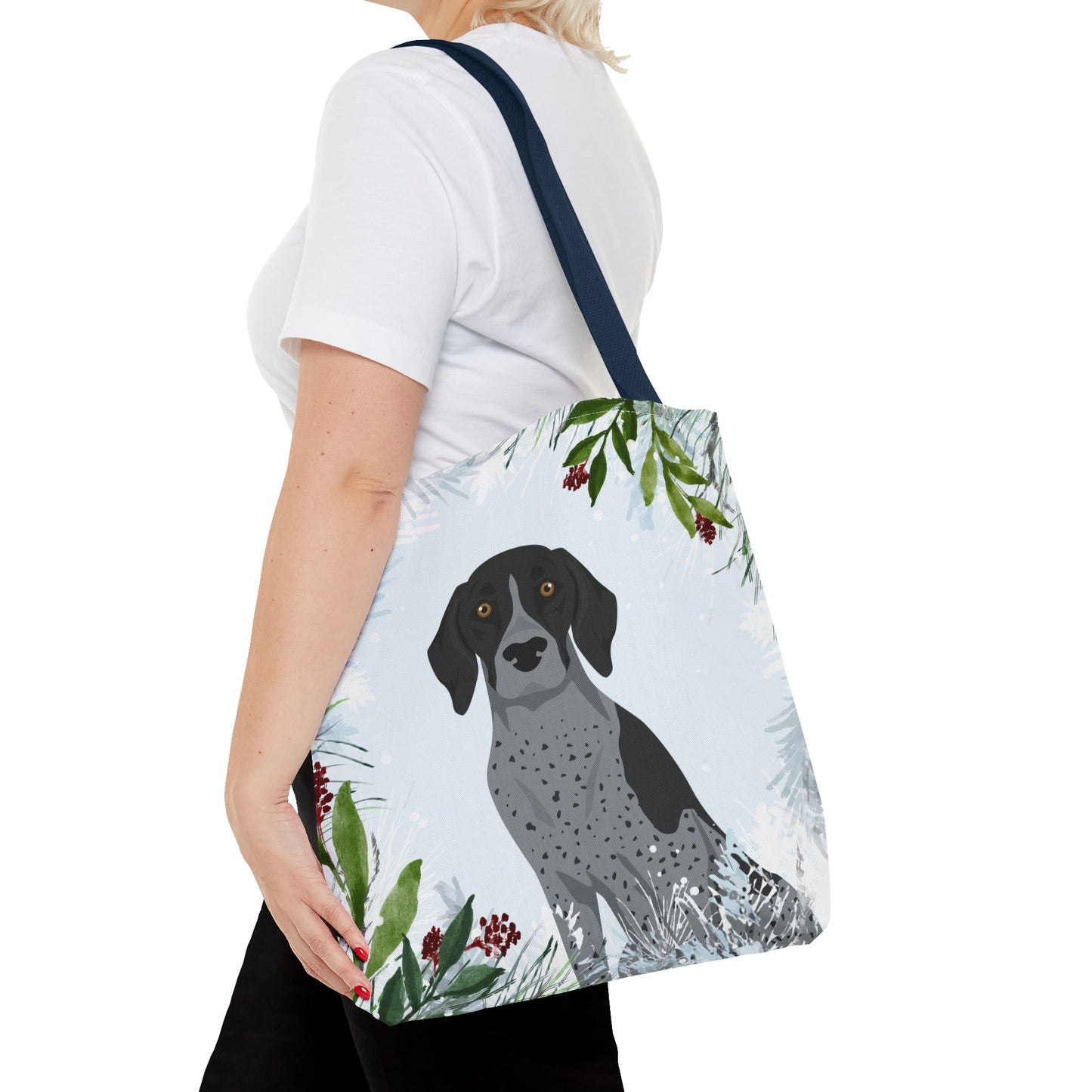 German Shorthaired Pointer Dog Christmas Holiday Tote Bag 16x16