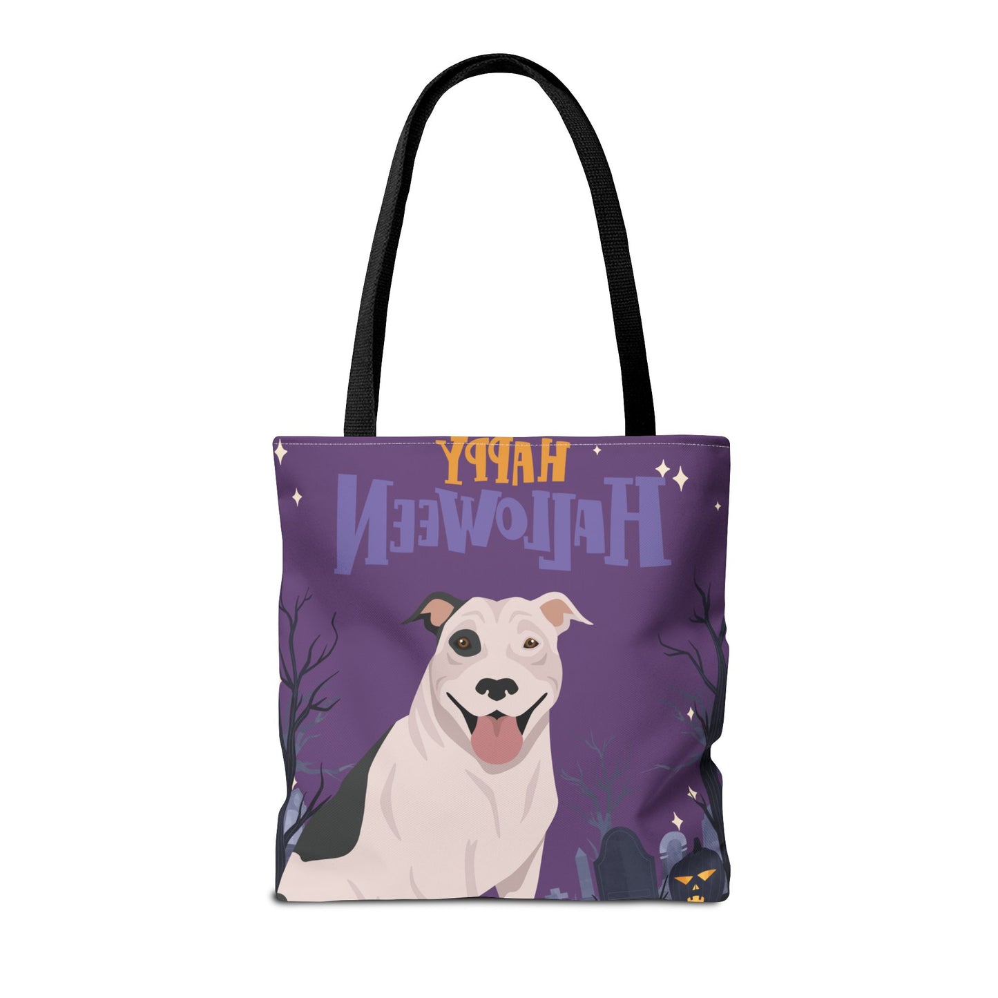 Pit Bull Dog Happy Halloween Tote Bag 16x16