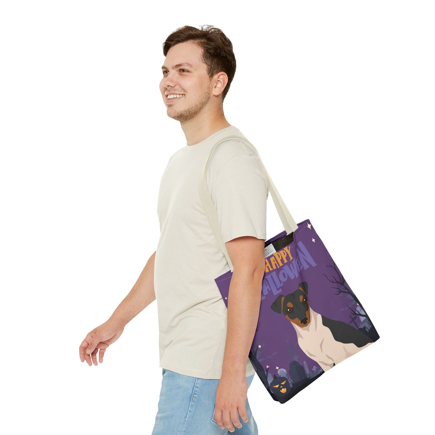 Brazilian Terrier Dog Happy Halloween Tote Bag 16x16