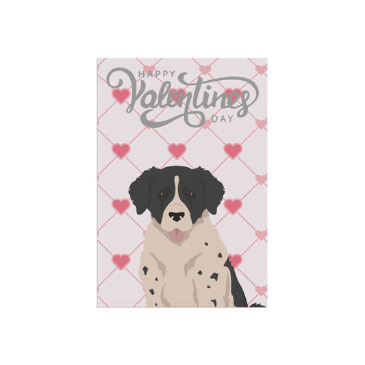 Wetterhoun Dog Valentines Day Garden Flag
