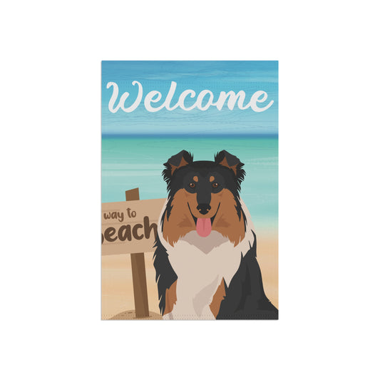 Collie Dog Garden Flag