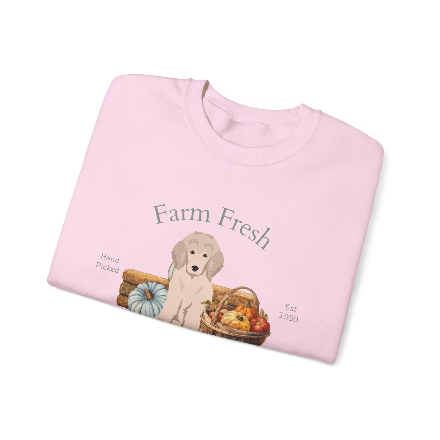Poodle Dog Fall Farm Fresh Unisex Heavy Blend Crewneck Sweatshirt