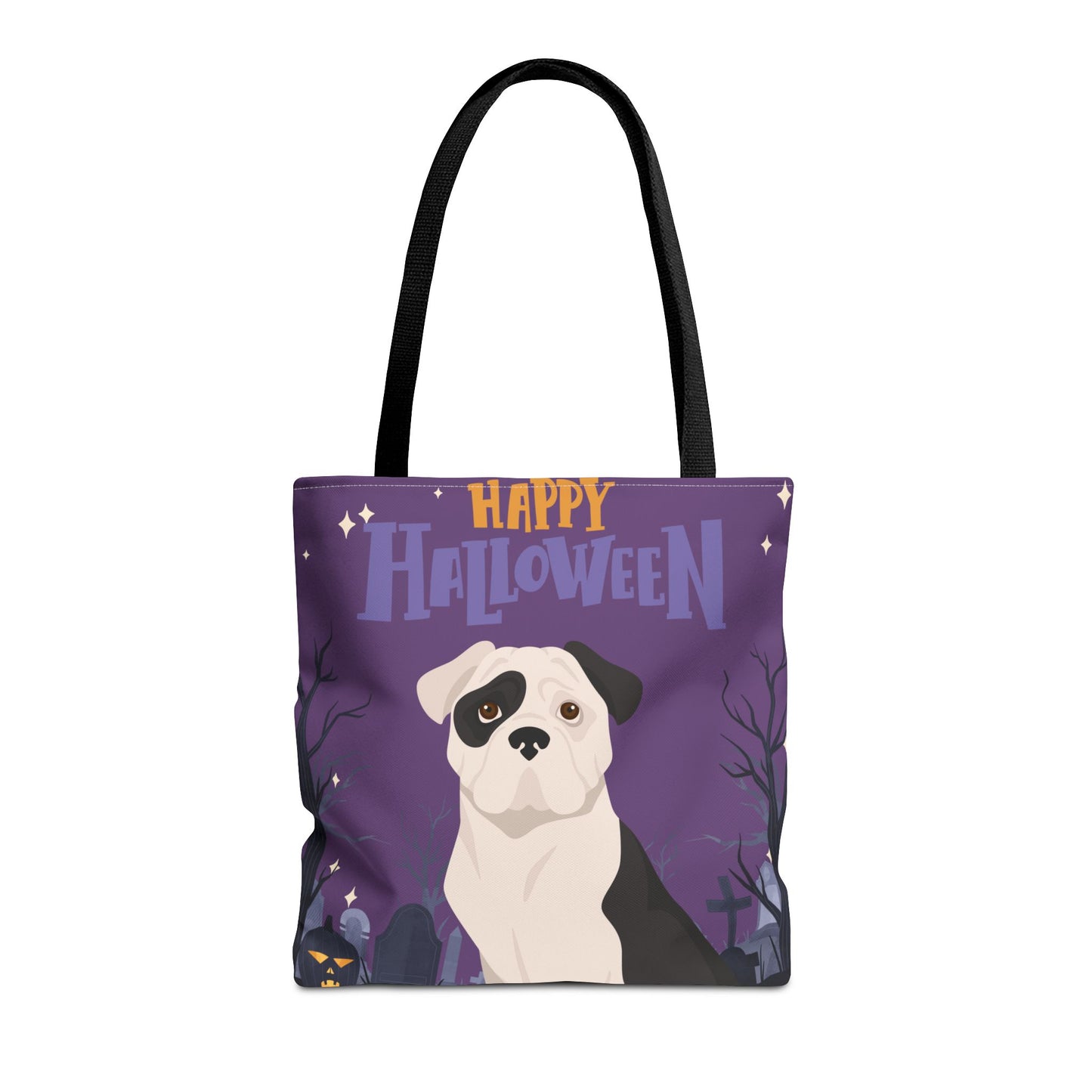 American Bulldog Dog Happy Halloween Tote Bag 16x16