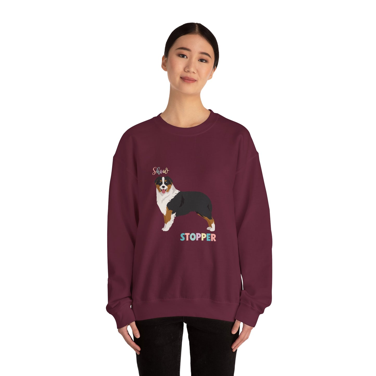 Australian Shepherd Dog Unisex Heavy Blend Crewneck Sweatshirt