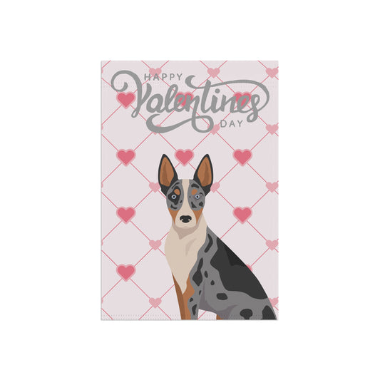 Australian Koolie Dog Valentines Day Garden Flag