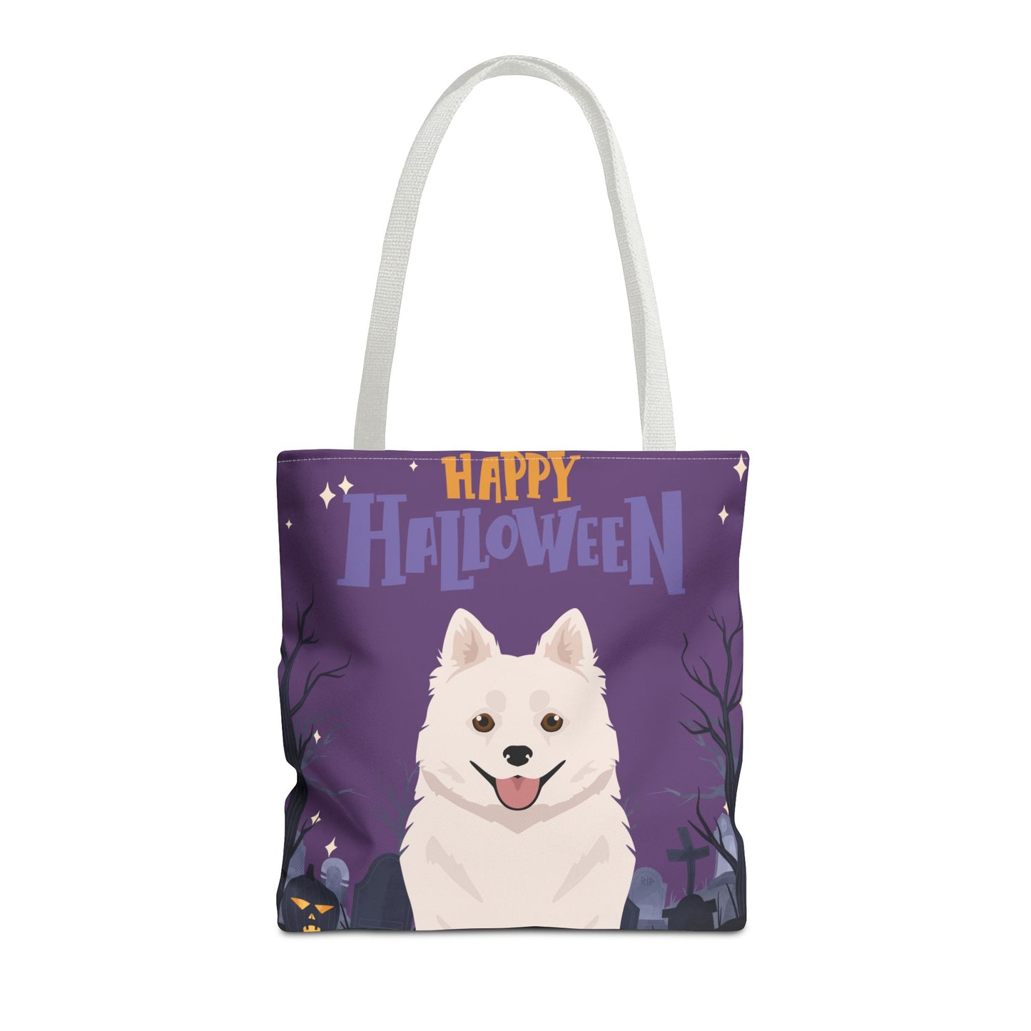 American Eskimo Dog Dog Happy Halloween Tote Bag 16x16