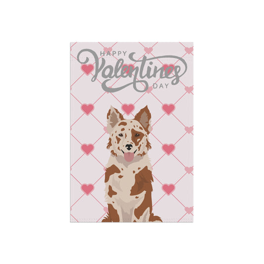 Mudi Dog Valentines Day Garden Flag