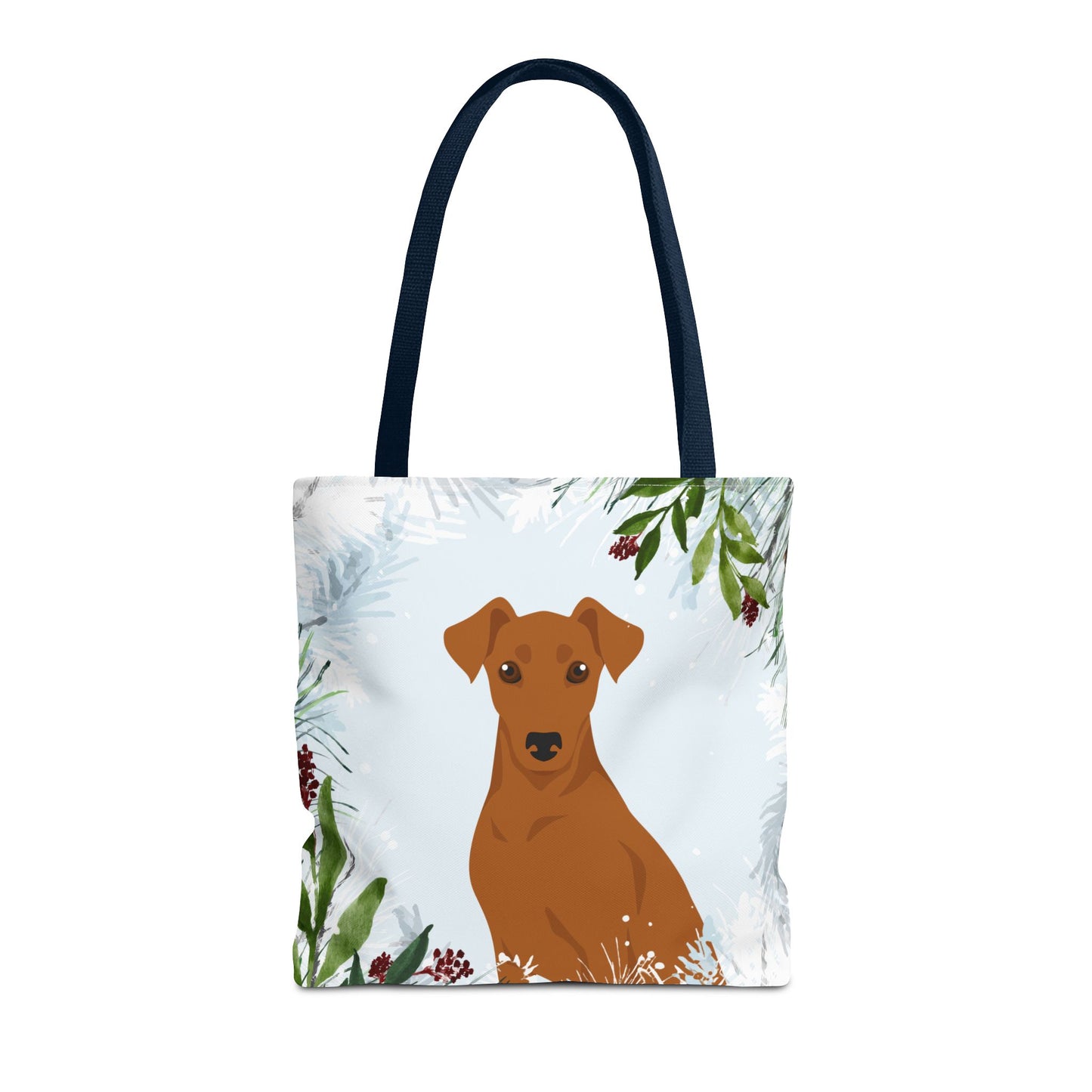 German Pinscher Dog Christmas Holiday Tote Bag 16x16