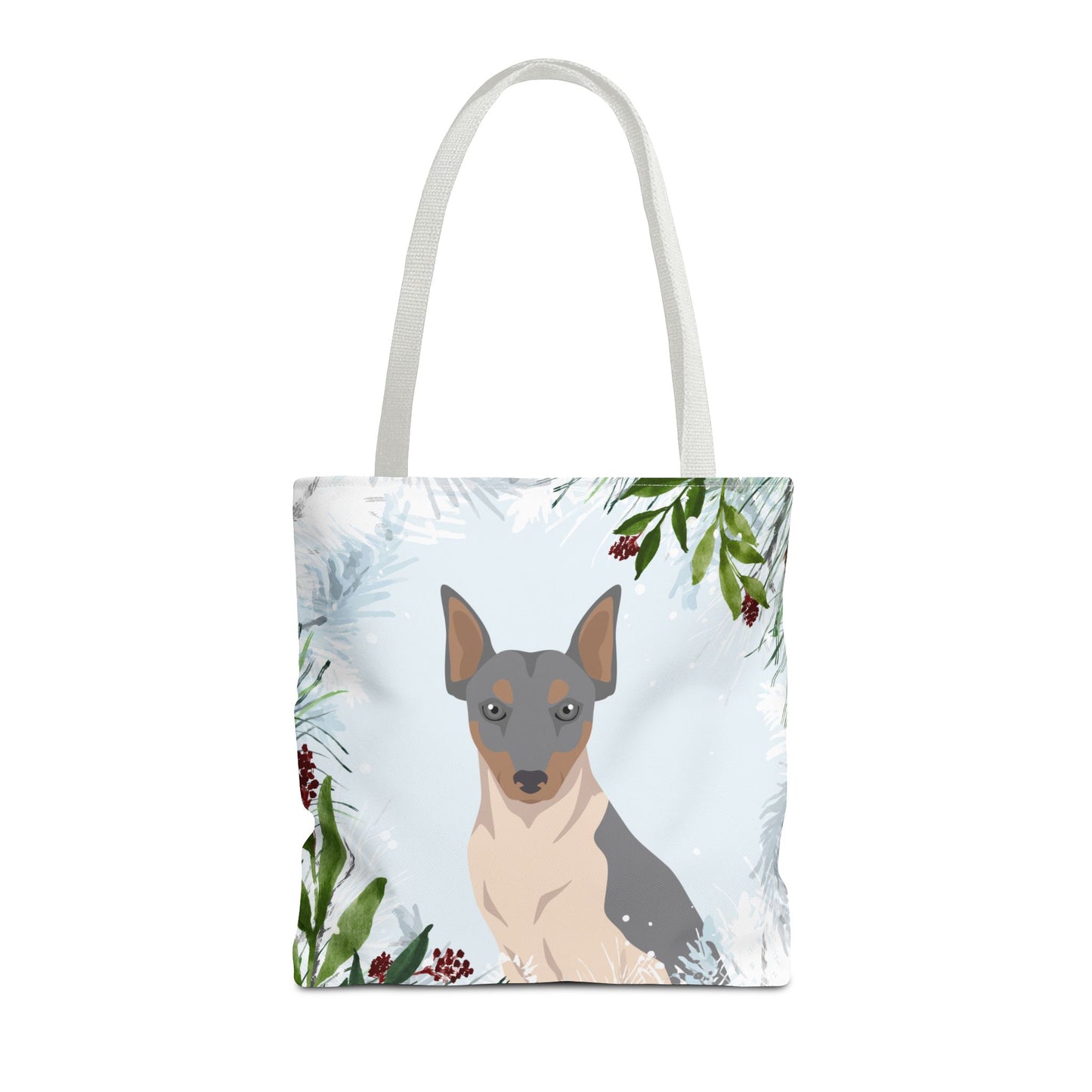Brazillian Terrier Dog Christmas Holiday Tote Bag 16x16
