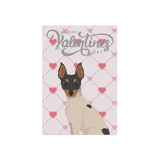 Toy Fox Terrier Dog Valentines Day Garden Flag