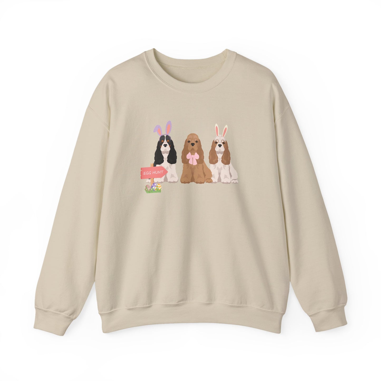 Cocker Spaniel Dog Easter Unisex Heavy Blend Crewneck Sweatshirt,easter, Cute Dog Mom Gift